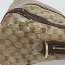 GUCCI GG Crystal Shoulder Bag Coated Canvas Brown Gold 181488 Auth 120919-7