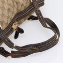 GUCCI GG Crystal Shoulder Bag Coated Canvas Brown Gold 181488 Auth 120919-7