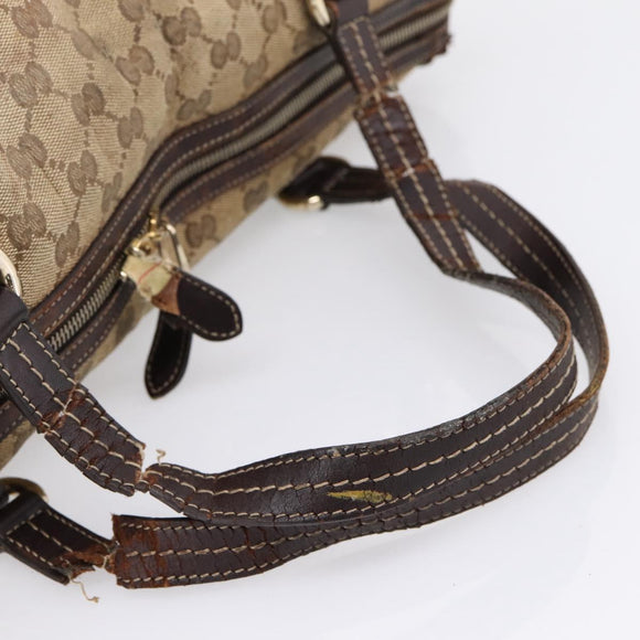 GUCCI GG Crystal Shoulder Bag Coated Canvas Brown Gold 181488 Auth 120919