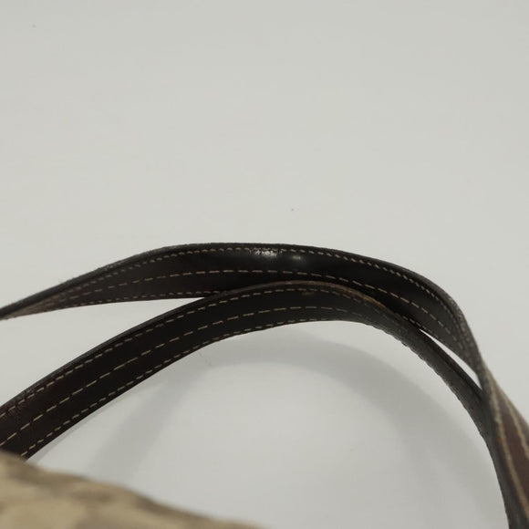 GUCCI GG Crystal Shoulder Bag Coated Canvas Brown Gold 181488 Auth 120919