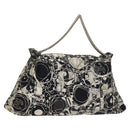 CHANEL Matelasse Chain Shoulder Bag Silk Black Silver CC Auth 120924-1