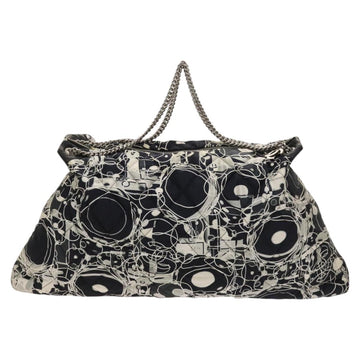 CHANEL Matelasse Chain Shoulder Bag Silk Black Silver CC Auth 120924 - 0