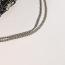 CHANEL Matelasse Chain Shoulder Bag Silk Black Silver CC Auth 120924-7