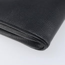 CELINE Circle Hand Bag Leather Black Gold Auth 120926-15