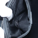 CELINE Circle Hand Bag Leather Black Gold Auth 120926-24