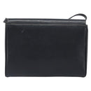 CELINE Circle Hand Bag Leather Black Gold Auth 120926-2