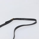 CELINE Circle Hand Bag Leather Black Gold Auth 120926-8