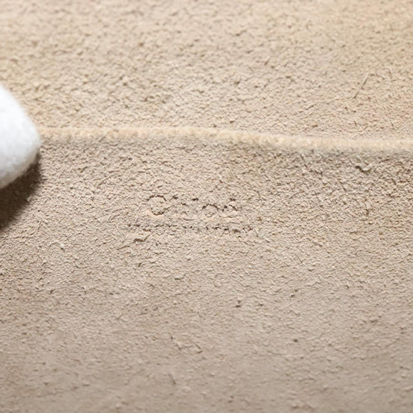 Chloe Nile Hand Bag Leather 2way Gray Gold Auth 120933