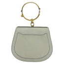 Chloe Nile Hand Bag Leather 2way Gray Gold Auth 120933-3