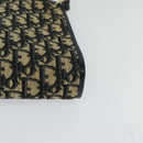 Christian Dior Trotter Canvas Shoulder Bag Navy Gold Auth 120936-14