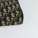 Christian Dior Trotter Canvas Shoulder Bag Navy Gold Auth 120936-16