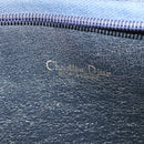 Christian Dior Trotter Canvas Shoulder Bag Navy Gold Auth 120936-11