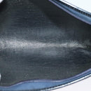 Christian Dior Trotter Canvas Shoulder Bag Navy Gold Auth 120936-12