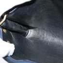 Christian Dior Trotter Canvas Shoulder Bag Navy Gold Auth 120936-18