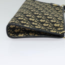 Christian Dior Trotter Canvas Shoulder Bag Navy Gold Auth 120936-4
