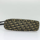 Christian Dior Trotter Canvas Shoulder Bag Navy Gold Auth 120937-5
