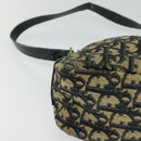 Christian Dior Trotter Canvas Shoulder Bag Navy Gold Auth 120937-10