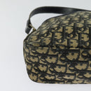 Christian Dior Trotter Canvas Shoulder Bag Navy Gold Auth 120937-15