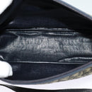 Christian Dior Trotter Canvas Shoulder Bag Navy Gold Auth 120937-12