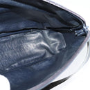 Christian Dior Trotter Canvas Shoulder Bag Navy Gold Auth 120937-17