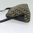 Christian Dior Trotter Canvas Shoulder Bag Navy Gold Auth 120937-3
