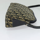 Christian Dior Trotter Canvas Shoulder Bag Navy Gold Auth 120937-4
