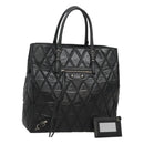 BALENCIAGA Hand Bag Leather Black Silver Auth 120938-1