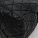 BALENCIAGA Hand Bag Leather Black Silver Auth 120938-12