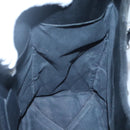 BALENCIAGA Hand Bag Leather Black Silver Auth 120938-17