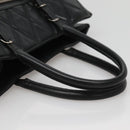 BALENCIAGA Hand Bag Leather Black Silver Auth 120938-7