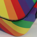 BALENCIAGA Camera bag XS Shoulder Bag Leather Rainbow 558171 Auth 120939SAM-17