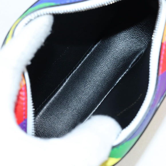 BALENCIAGA Camera bag XS Shoulder Bag Leather Rainbow 558171 Auth 120939SAM