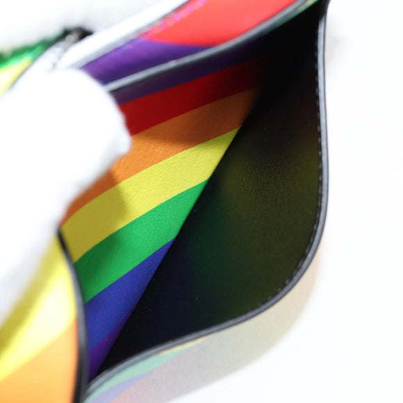 BALENCIAGA Camera bag XS Shoulder Bag Leather Rainbow 558171 Auth 120939M