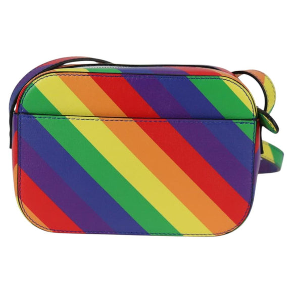 BALENCIAGA Camera bag XS Shoulder Bag Leather Rainbow 558171 Auth 120939M