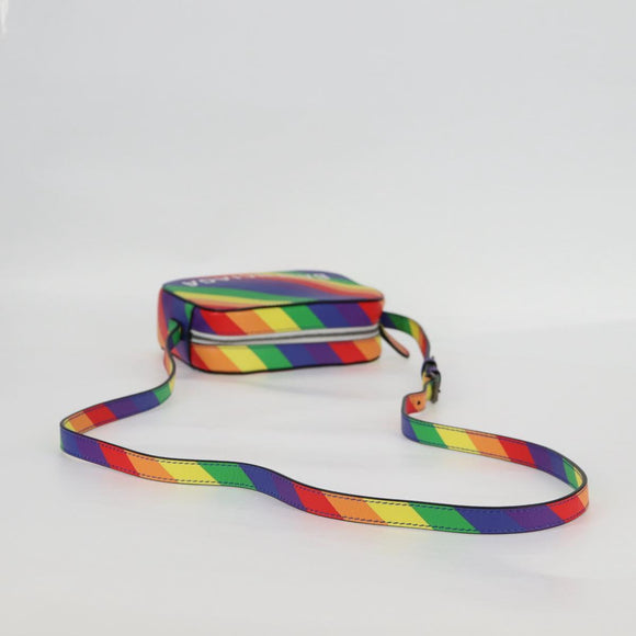 BALENCIAGA Camera bag XS Shoulder Bag Leather Rainbow 558171 Auth 120939M