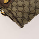 GUCCI GG Supreme Web Sherry Line Bag PVC Beige Gold 001 44 6655 Auth 120942-11