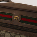 GUCCI GG Supreme Web Sherry Line Bag PVC Beige Gold 001 44 6655 Auth 120942-14