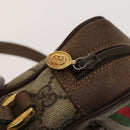 GUCCI GG Supreme Web Sherry Line Bag PVC Beige Gold 001 44 6655 Auth 120942-15