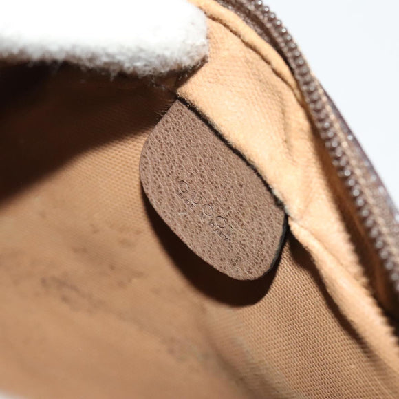 GUCCI GG Supreme Web Sherry Line Bag PVC Beige Gold 001 44 6655 Auth 120942