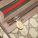 GUCCI GG Supreme Web Sherry Line Bag PVC Beige Gold 001 44 6655 Auth 120942-20