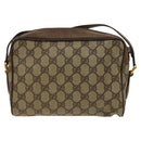 GUCCI GG Supreme Web Sherry Line Bag PVC Beige Gold 001 44 6655 Auth 120942-3