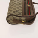 GUCCI GG Supreme Web Sherry Line Bag PVC Beige Gold 001 44 6655 Auth 120942-4