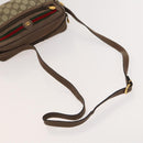 GUCCI GG Supreme Web Sherry Line Bag PVC Beige Gold 001 44 6655 Auth 120942-7