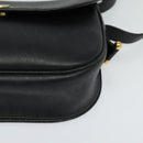 Christian Dior Honeycomb Canvas Shoulder Bag PVC Black Gold Auth 120944-14