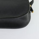 Christian Dior Honeycomb Canvas Shoulder Bag PVC Black Gold Auth 120944-16