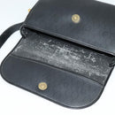 Christian Dior Honeycomb Canvas Shoulder Bag PVC Black Gold Auth 120944-10