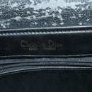 Christian Dior Honeycomb Canvas Shoulder Bag PVC Black Gold Auth 120944-18