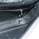 Christian Dior Honeycomb Canvas Shoulder Bag PVC Black Gold Auth 120944-19