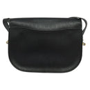 Christian Dior Honeycomb Canvas Shoulder Bag PVC Black Gold Auth 120944-2