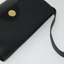 Christian Dior Honeycomb Canvas Shoulder Bag PVC Black Gold Auth 120944-6